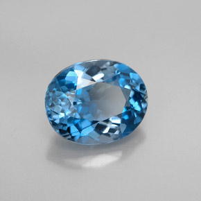 2,21 ctw natürlicher blauer Topas, Oval Schliff, VVS