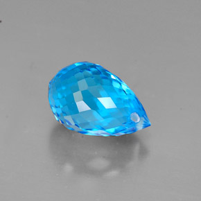 2,23 ctw natürlicher blauer Topas, Briolette, VVS