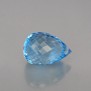 2,10 ctw natürlicher blauer Topas, Briolette, VVS