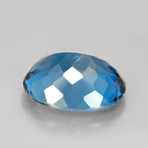 9,64 ctw natürlicher blauer Topas, Oval Schliff, VVS