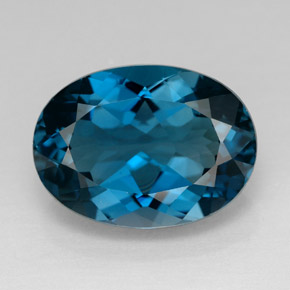 7,98 ctw natürlicher blauer Topas, Oval Schliff, VVS