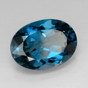 7,98 ctw natürlicher blauer Topas, Oval Schliff, VVS