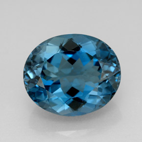 9,89 ctw natürlicher blauer Topas, Oval Schliff, VVS