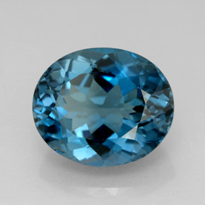 9,89 ctw natürlicher blauer Topas, Oval Schliff, VVS
