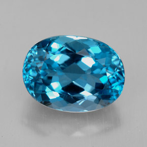 8,53 ctw natürlicher blauer Topas, Oval Schliff, VVS