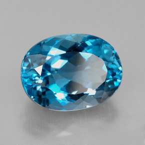 8,53 ctw natürlicher blauer Topas, Oval Schliff, VVS