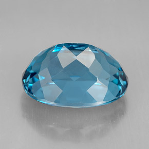 8,53 ctw natürlicher blauer Topas, Oval Schliff, VVS