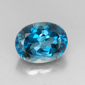 7,16 ctw natürlicher blauer Topas, Oval Schliff, VVS