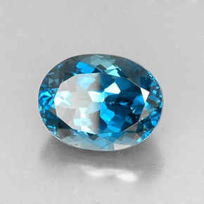 7,16 ctw natürlicher blauer Topas, Oval Schliff, VVS