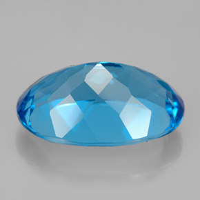12,38 ctw natürlicher blauer Topas, Oval Schliff, VVS