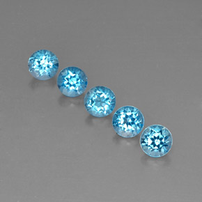  ct natürliche blauer Topas-Edelsteine, Rundschliff, VVS-VS