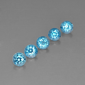  ct natürliche blauer Topas-Edelsteine, Rundschliff, VVS-VS