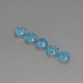  ct natürliche blauer Topas-Edelsteine, Rundschliff, VVS-VS