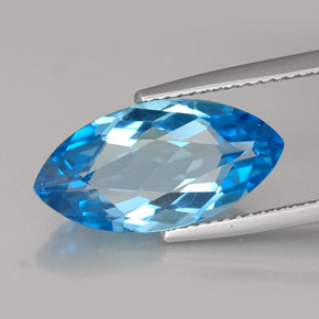 7,01 ctw natürlicher blauer Topas, Marquise, VVS