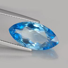 7,01 ctw natürlicher blauer Topas, Marquise, VVS