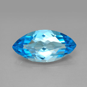 6,54 ctw natürlicher blauer Topas, Marquise, VVS