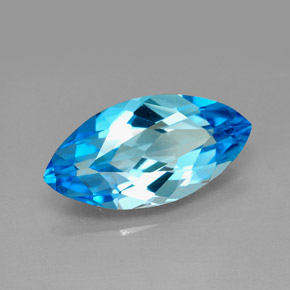 6,54 ctw natürlicher blauer Topas, Marquise, VVS