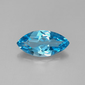 6,28 ctw natürlicher blauer Topas, Marquise, VVS