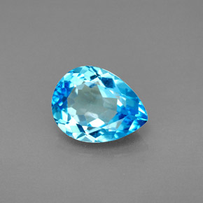 2,78 ctw natürlicher blauer Topas, Birnenform, VVS