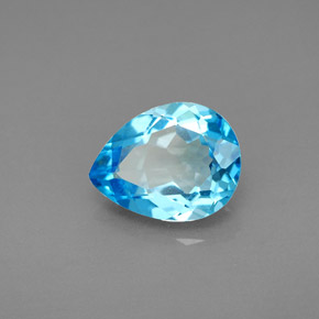 2,78 ctw natürlicher blauer Topas, Birnenform, VVS