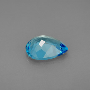 2,78 ctw natürlicher blauer Topas, Birnenform, VVS