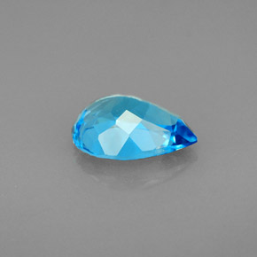 2,13 ctw natürlicher blauer Topas, Birnenform, VVS