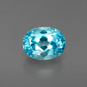 2,38 ctw natürlicher blauer Topas, Oval Schliff, VVS