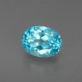 2,38 ctw natürlicher blauer Topas, Oval Schliff, VVS
