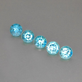  ct natürliche blauer Topas-Edelsteine, Rundschliff, VVS-VS
