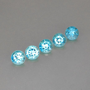  ct natürliche blauer Topas-Edelsteine, Rundschliff, VVS-VS