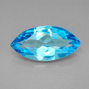 6,46 ctw natürlicher blauer Topas, Marquise, VVS-VS