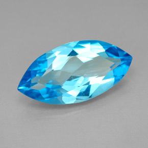 6,46 ctw natürlicher blauer Topas, Marquise, VVS-VS