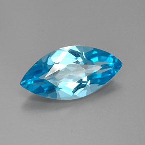 5,78 ctw natürlicher blauer Topas, Marquise, VVS
