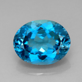 7,73 ctw natürlicher blauer Topas, Oval Schliff, VVS