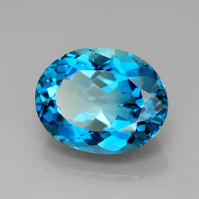 7,73 ctw natürlicher blauer Topas, Oval Schliff, VVS