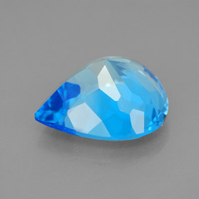 7,72 ctw natürlicher blauer Topas, Birnenform, VVS