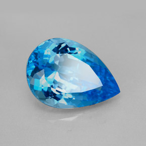 7,87 ctw natürlicher blauer Topas, Birnenform, VVS