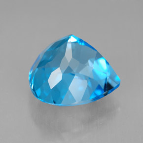 8,54 ctw natürlicher blauer Topas, Birnenform, IF
