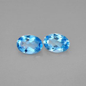  ct natürliche blauer Topas-Edelsteine, Oval Schliff, VVS-VS