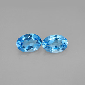  ct natürliche blauer Topas-Edelsteine, Oval Schliff, VVS-VS