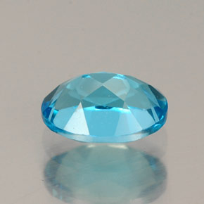 1,08 ctw natürlicher blauer Topas, Oval Schliff, VS