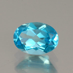 0,95 ctw natürlicher blauer Topas, Oval Schliff, VVS-VS