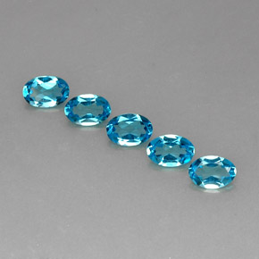  ct natürliche blauer Topas-Edelsteine, Oval Schliff, VS