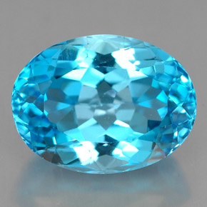 9,91 ctw natürlicher blauer Topas, Oval Schliff, VVS