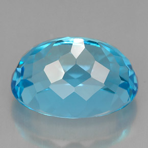 9,91 ctw natürlicher blauer Topas, Oval Schliff, VVS
