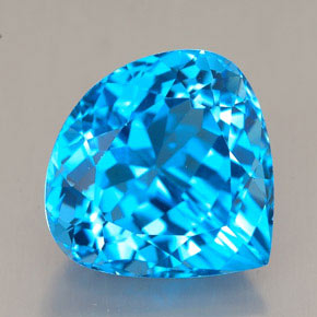 12,17 ctw natürlicher blauer Topas, Birnenform, VVS
