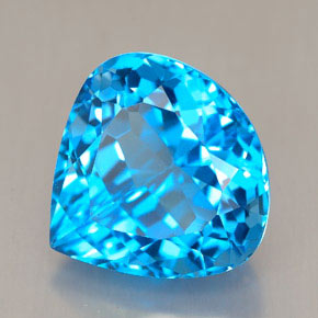 12,17 ctw natürlicher blauer Topas, Birnenform, VVS