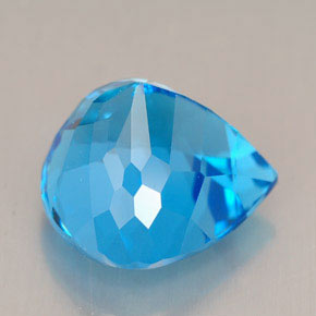 12,17 ctw natürlicher blauer Topas, Birnenform, VVS