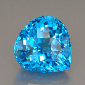 12,38 ctw natürlicher blauer Topas, Birnenform, VVS