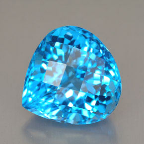 12,38 ctw natürlicher blauer Topas, Birnenform, VVS